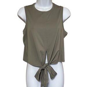 Lululemon Olive Sleeveless Tie-Front Top